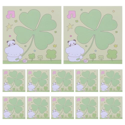 Blocs-notes autocolants Trèfle Saint-Patrick | Lot de 30 pièces compactes en papier extra épais