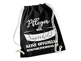 Turnbeutel Rucksack mit Spruch Pfleger Superheld