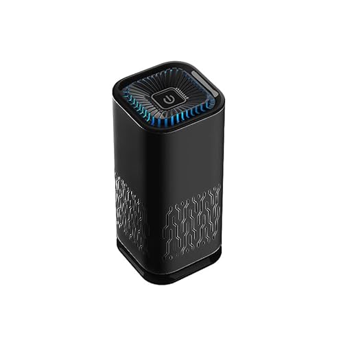 B C U Portable Personal Air Purifier: HEPA Filter, Silent Fan, Compact Design - Ideal for Cars and Homes, Removes Pollen, Dust, and Smoke Odors (Black)