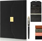 Diario De Cuero Con Tapa Dura Para Hombre Y Mujer, Cuaderno Folio...