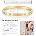 PDWZNBA 18K Gold-Plated Love Friendship Bracelets Trendy Stainless Steel Bangle Jewelry Gifts for Women