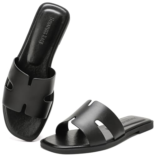 Stratuxx Kaze Open Toe Flat Dress Sandals Womens Slides Comfortable Summer Cute Beach Sandals for Women 2026