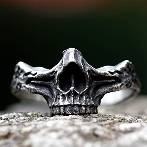 2023 Skull Ring Cool Evil Death Punk Rock Stainless Steel Rings Aly Style Jewelry4