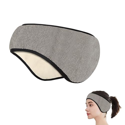 Agatige Sleep Ear Muffs, Soundproof Sleep Earmuff Headband Sleeping Noise Cancelling Ear Wrap Muffs Winter Women Sleep Mask for Men Women (Grey)