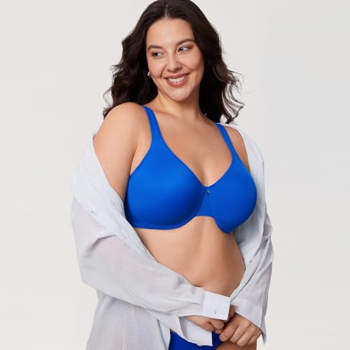 Image of DELIMIRA Women's Minimizer Plus Size Underwire Bras | Smooth, Full Coverage, Seamless, Tshirt Bra