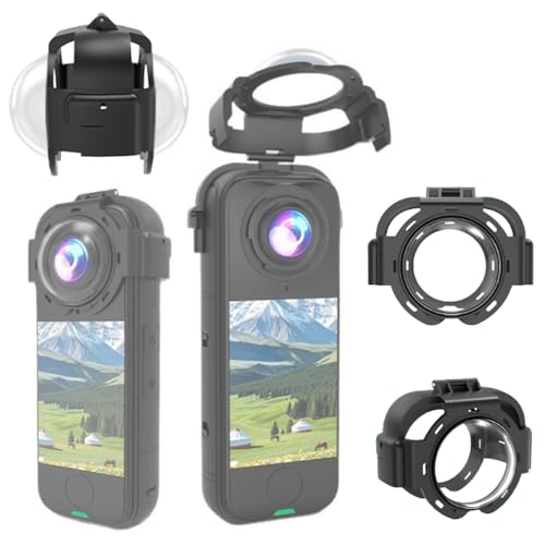 Insta360 X4 Air 対応 レンズガード 防曇スナップ式保護レンズ 光学ガラス製 9H硬度 98%高透過率 傷防止・曇り防止・防水・防塵・耐高温