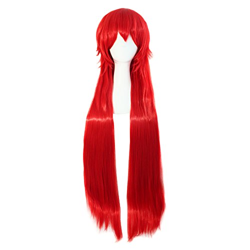 MapofBeauty Red Long 80cm Straight Costume Party Cosplay Wig