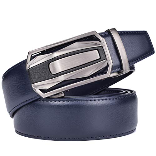 Image of Men Belts Leather Male Slide Ratchet Work Dress Strap w Interchangeable Buckle Beltox
