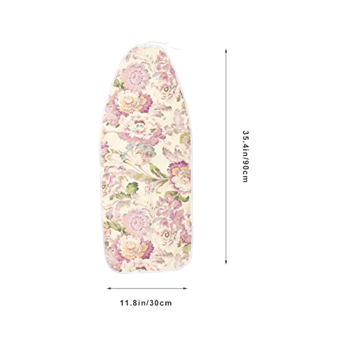 Lifkome Ironing Board Cover Fabric Cover With Drawstring Closure Iron Faster Cover Adjustable Fastener Heavy Duty Floral Iron Board Covers Style A #TOP5