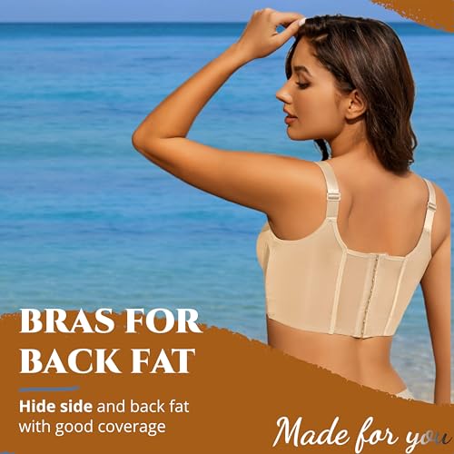 Image of Push Up Bras for Women Daisy Bra Bras for Back Fat Sexy Comfortable Back Smoothing Bra (34B-46DD)