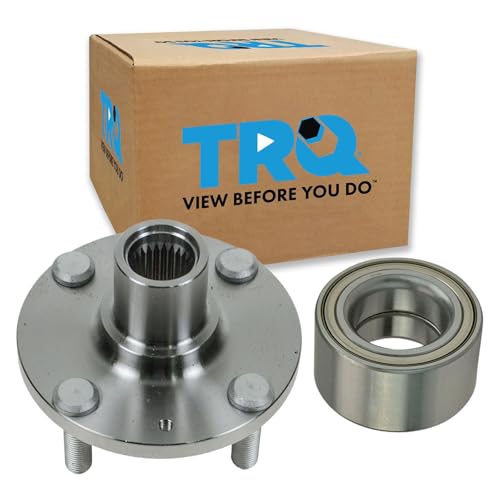 Image of TRQ 2 Piece Front Wheel Bearing & Hub Assembly Set Compatible with 2000-2010 Hyundai Accent 2006-2011 Kia Rio Rio5