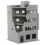 maquette batiment carton Réalisme amélioré pour les scènes de modèles : ce bâtiment bombardé en ruine ajoute de l'authenticité à toute configuration de bâtiment miniature, ce qui le rend idéal pour créer des histoires à la fois dans des paysages de train et des expositions endommagées en ruine