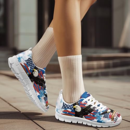 Image of GIFTPUZZ Mens Lace Up Athletic Trainers Running Sneakers Wedge Breathable Gym Lightweight Sports Tennis Shoes