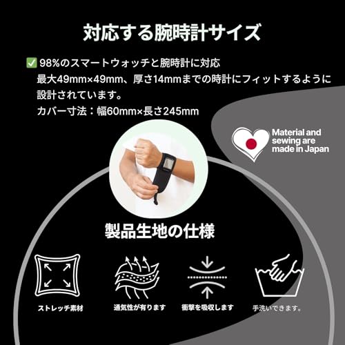 WATCHSUIT Smart Watch Protector. Smart Watch Cover for Apple Watch, Huawei, Xiaomi, Garmin, Google Pixel, Amazfit, Galaxy, Fitbit and More. Screen Protector, Sports Watch Cover. Made in Japan.