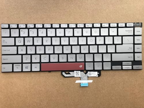 Senlinxiaowu Original New for ASUS ZenBook 14X OLED UX5401 UX5401ZAS Space Edition Laptop 14” Keyboard Backlit Silver