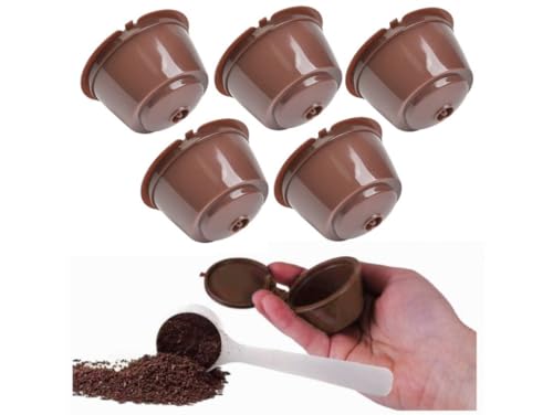 Przydasie Nachhaltige Kaffeekapseln für Dolce Gusto - 5er Set - Wiederverwendbare Kapseln mit Edelstahlfilter - Dolce Gusto kapseln - Spart Geld & reduziert Plastikmüll