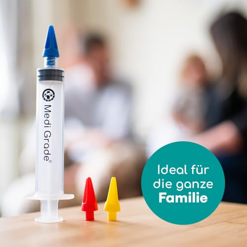 Medi Grade Ohrenreiniger und Ohr Wachs-Entferner Spritzen Set mit 3 x Sanften Quad-Stream Ohrenschmalz Entferner | Ohrenschmalzentferner Set für die Ohr Reinigung | Ohrenschmalz Entfernen