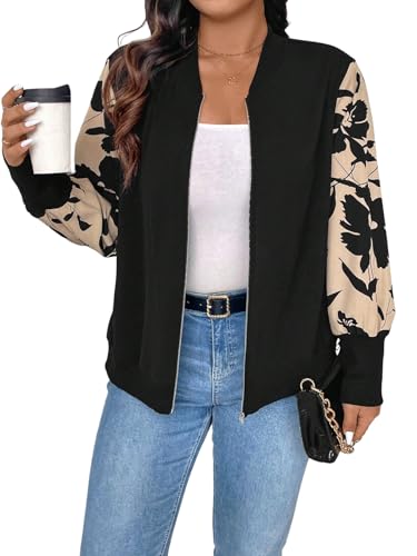 GORGLITTER Damen Jacke Herbst Elegant Bomberjacke Leichte Kurzjacke...