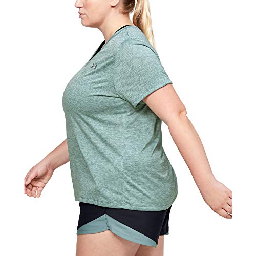 Image of Under Armour Plus Size Tech Solid Short Sleeve V-Neck