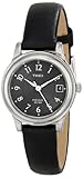 Timex Women's T29291 Porter Street Black Leather Strap Watch