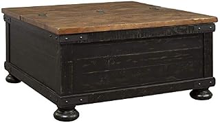 Signature Design by Ashley Valebeck Square Lift Top Cocktail Table Black/Brown