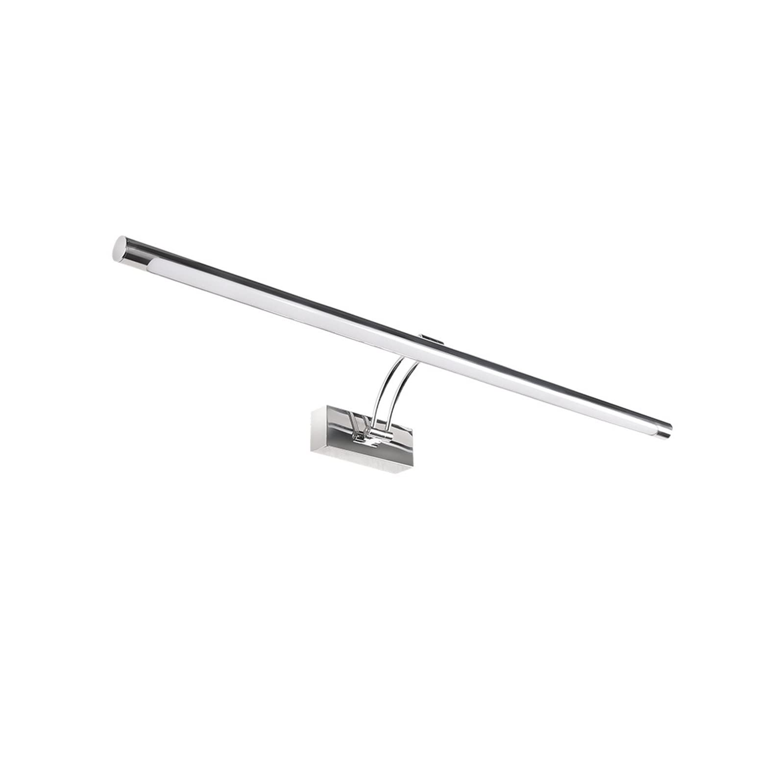 ZKLGS Picture Lights for Wall, Modern Led Wall Lamp Black Silver Bathroom Light 80 100 cm Interior Wall Light Wall Mounted Long Picture Light for Home, Hotel(2700-3500K,Silver 800mm)
