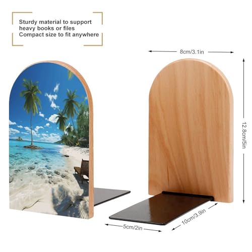 Sujetalibros de madera para estantes soporte universal económico y resistente 3