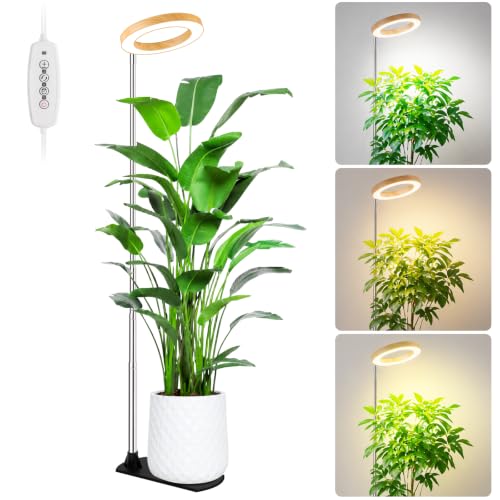 Grow Lights for Indoor Plants, 6.3" Full Spectrum Plant Light with Base