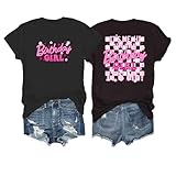 Happy Birthday Shirts for Women Birthday Outfit for Girls Cotton Round Neck Tops Black