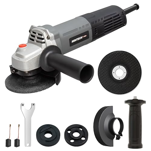 Image of Angle Grinder WT AG10-08 | 1000W Electric Grinder | 11000 RPM High Speed Cutting Tool | 100mm /4 inch Disc | M10 Spindle | Metal Cutting & Grinding Power Tool | 6 Months Warranty