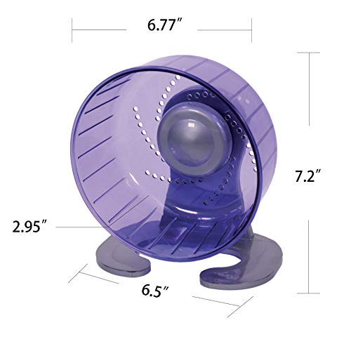 Image of Petest Hamster Exercise Wheel, Silent Spinner Hamster Running Wheels, Diameter 6.7 inch, Purple