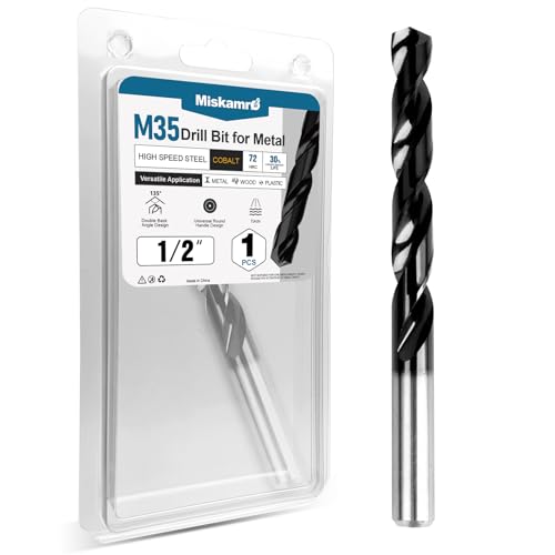 1/2 Inch Cobalt Drill Bit HSS M35 Industrial Grade TiAlN Coated