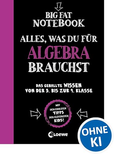 Big Fat Notebook - Alles, was du für Algebra brauchst: Das geballte Wissen von der 5. bis zur 9. Klasse für bessere Noten - Ein Übungsbuch und Nachschlagewerk, das Spaß macht!