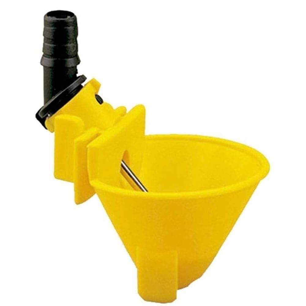 Abbeveratoio automatico per galline e perdici | Confezione da 5 | Collegamento a serbatoio d'acqua | Fissaggio in gabbia | Per pollame, polli, anatre