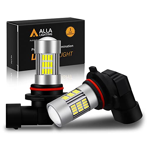 Alla Lighting Super Bright H10 9145 LED Fog Lights Bulbs 4014 54-SMD 12V 6500K Xenon White 9140 9045 Car’s Truck’s Fog Lights Replacement