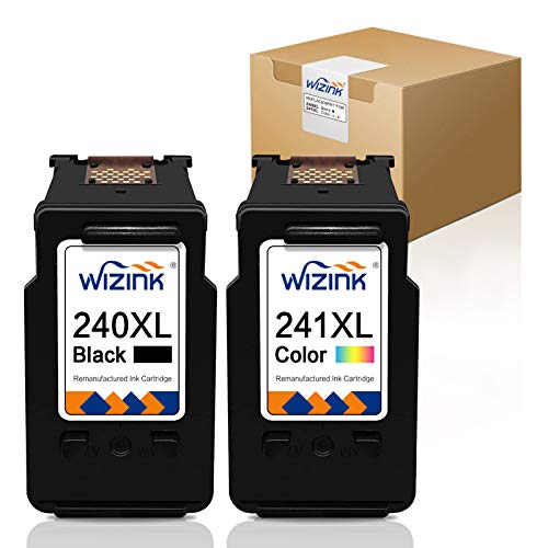 WIZINK Remanufactured Printer Ink Cartridge Replacement for Canon 240XL 241XL PG-241XL CL-241XL use with PIXMA MG3620 MG3520 MG2120 TS5120 MX532 MX472 MX432(1 Black?1 Color?2Pack)