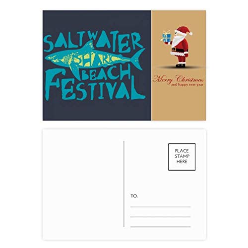 Cartes postales festival plage requins d'eau salée lot de 20 pièces illustrées