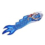 創造的なドラゴンフラグ屋外吹流し鯉鯉のぼり吊り装飾ブルー 青い