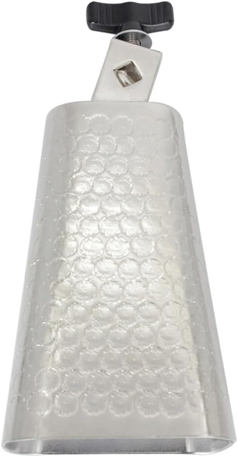Metal Cowbell Percussion Instrument: 6-Inch Silverfor Sports Events Cheering and Music User-friendly Noise Maker for Parties Design with Sound