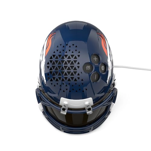 Image of NFL Echo Dot Bundle: Includes Echo Dot | Charcoal and Limited-Edition NFL Helmet Stand | Denver Broncos