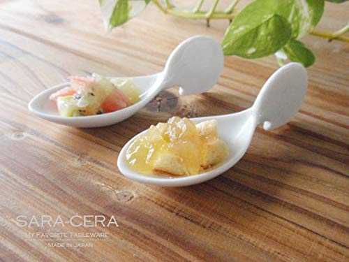 Amazon.co.jp: 軽い前菜にアミューズスプーン 白い器 食器 業務用 新
