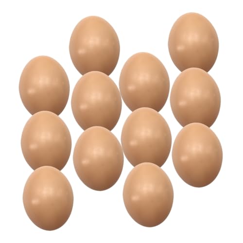 OSOLADY 12pcs Blank Simulation Easter Eggs for Crafting Fun Decorative Fake Eggs for Easter Party for Painting and Home Decor