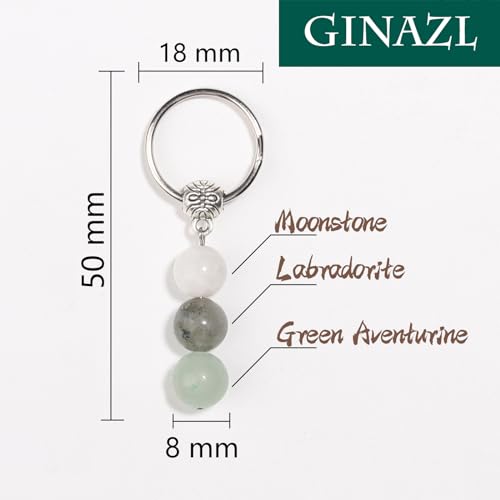 GINAZL New Beginnings Gifts for Women, Natural Crystals Keychain Coworker Leaving Gift for Women Going Away Gift for Friends Farewell Gifts for Coworkers Divorce souvenir (NB)