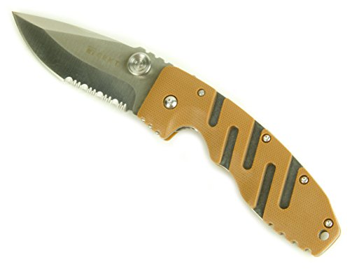Columbia River Knife & Tool Ryan Model 7 Partially Serrated w/Desert Tan Zytel Handles