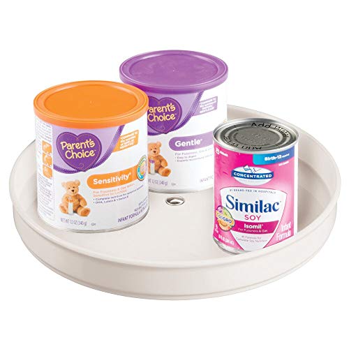 mDesign Estante giratorio para accesorios – Elegante bandeja redonda para cosas de...