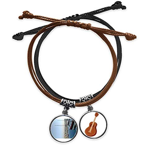 Pulsera de cuero guitarra Wharf Nave ideal para conciertos diarios