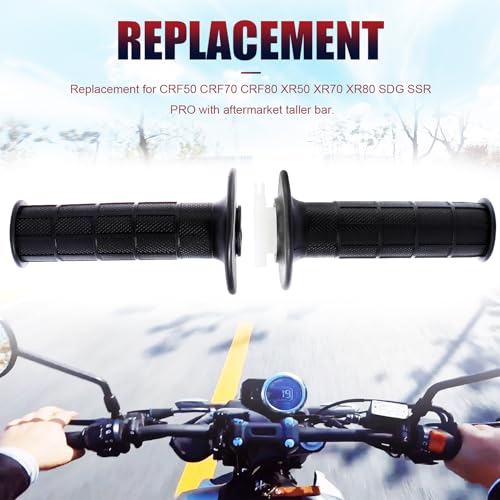 QAZAKY Twist Throttle Accelerator Handle Grip Cable Set for 50cc-90cc 110cc 125cc 140cc 150cc 200cc 250cc 4-stroke Engine Pit Dirt Mini Pocket Bike ATV Quad Scooter CRF50 XR50 7/8inch 22mm Handlebar - Image 5