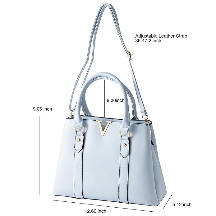 Image of Women's Handbag Tote Bag Premium PU Leather Shoulder Bag with Top Handle & Detachable Strap - Stylish Large Capacity Purse for Office, Casual & Party Use