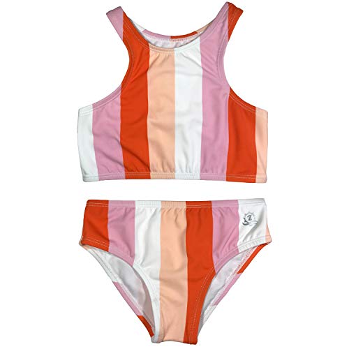 Image of SwimZip Girls' Halter Top and Bikini Bottom 2 Piece Set UPF 50+ Sun Protection