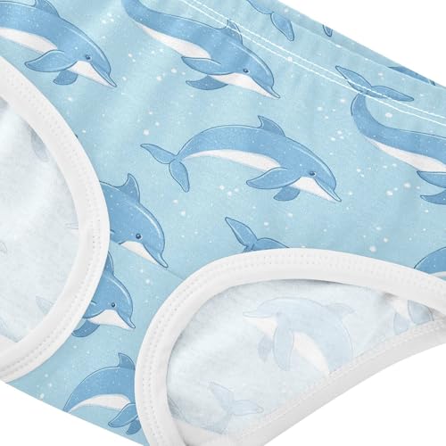 Girls Underwear Soft Cotton Cute Dolphin Kids Panties in Sizes 2/3t, 4t, 5t, 6 and 84